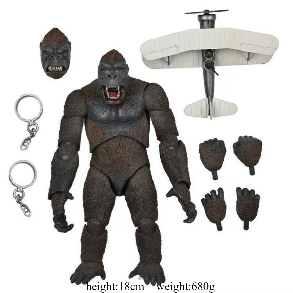 

NECA King Kong Battle Godzilla Skull Island City Gorilla High Quality PVC Material Movable Joint Deformable Models Toy Ornament