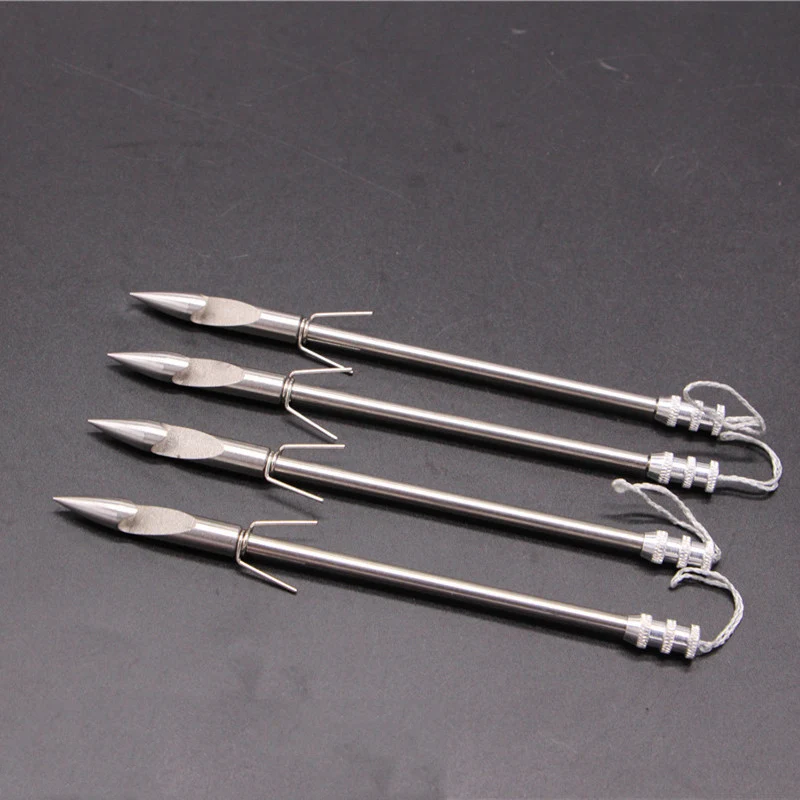 10/20pcs stainless arrowhead slingshot hunting fishing arrows hunting shooting ammo Semi-automatic fishing slingshot accessories view 5