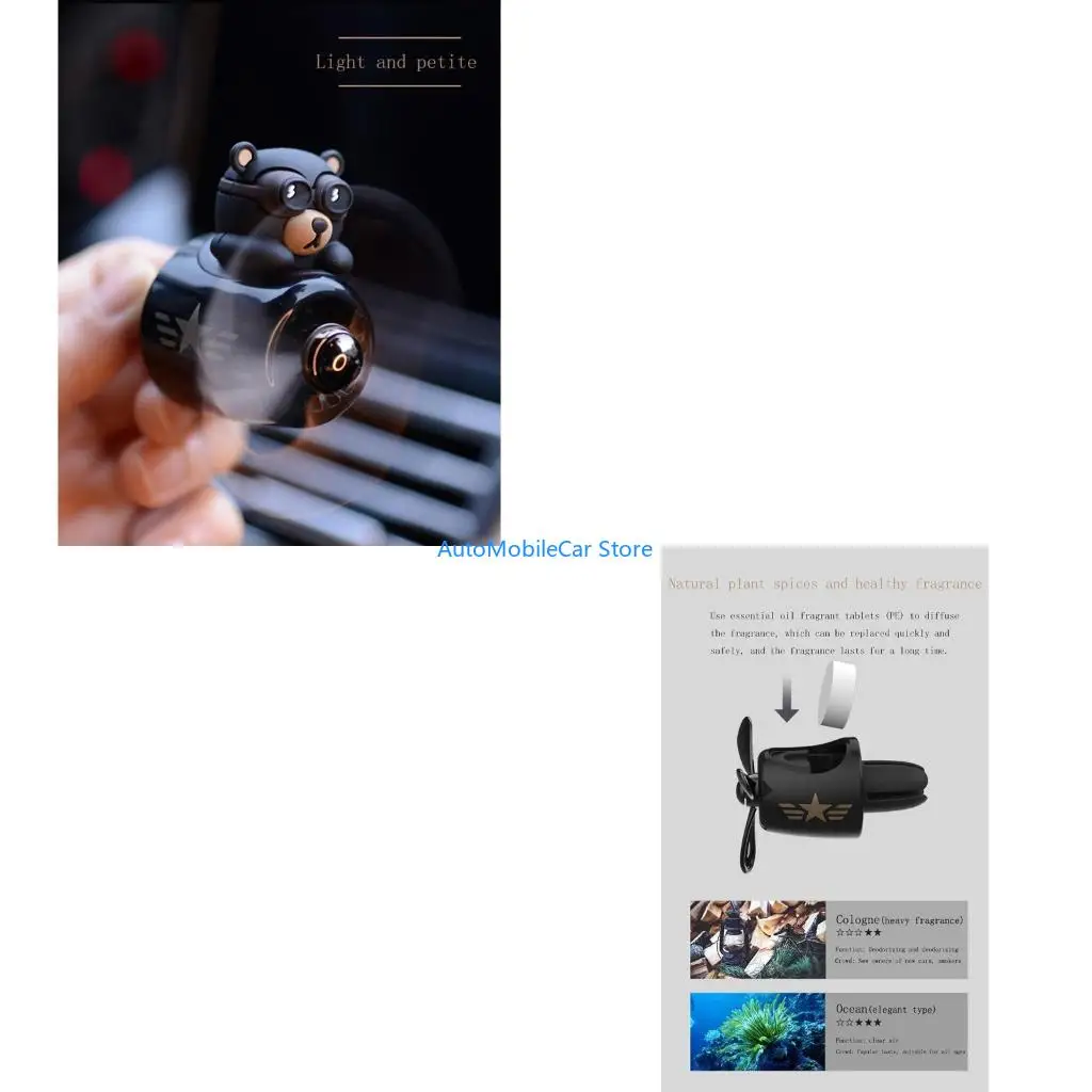 

G8TE Auto Air Outlet Fragrance Diffuser Cool Bear Vehicle