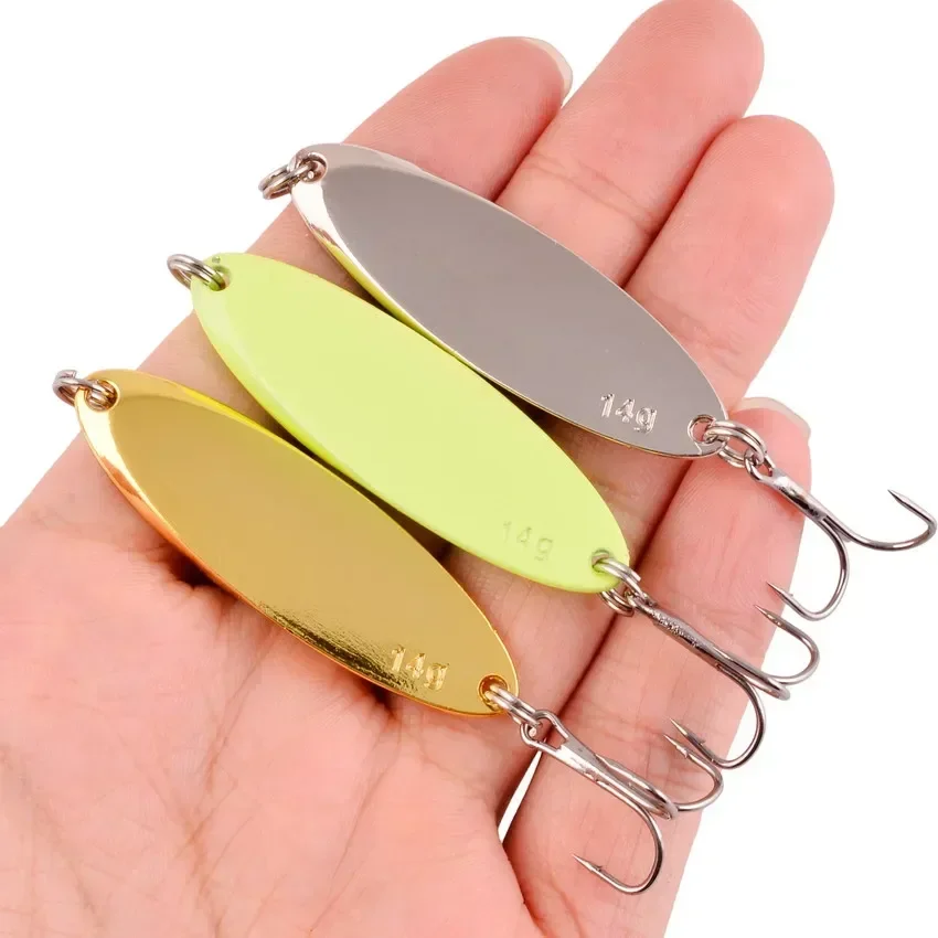 1PC Metal Spinner Spoon Lures 7g 10g 14g 21g 28g Trout Fishing Lure Hard Bait  Sequins Paillette Artificial Baits Fishing Tackle