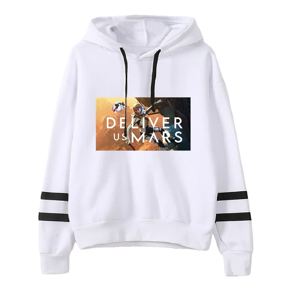 Leveren Ons Mars Nieuwe Game Hoodie Unisex Pocketless Parallelle Staven Mouw Streetwear Dames Heren Sweatshirt Mode Kleding