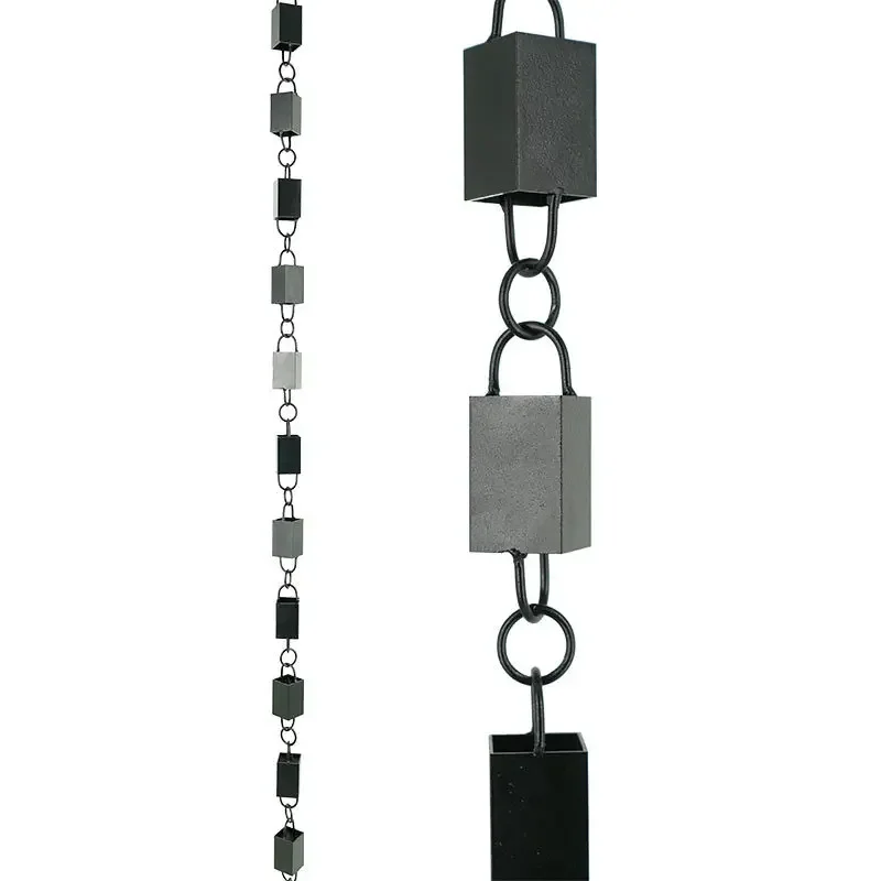 

Eaves gutter metal drainage rain chain, courtyard water guide chain square tube water guide chain