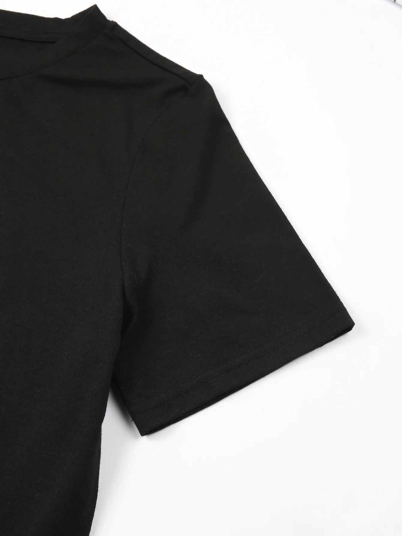 تي شيرت رجالي مطبوع صيفي كلاسيكي كاجوال برقبة دائرية وأكمام قصيرة من القطن الخالص مريح ومسامي