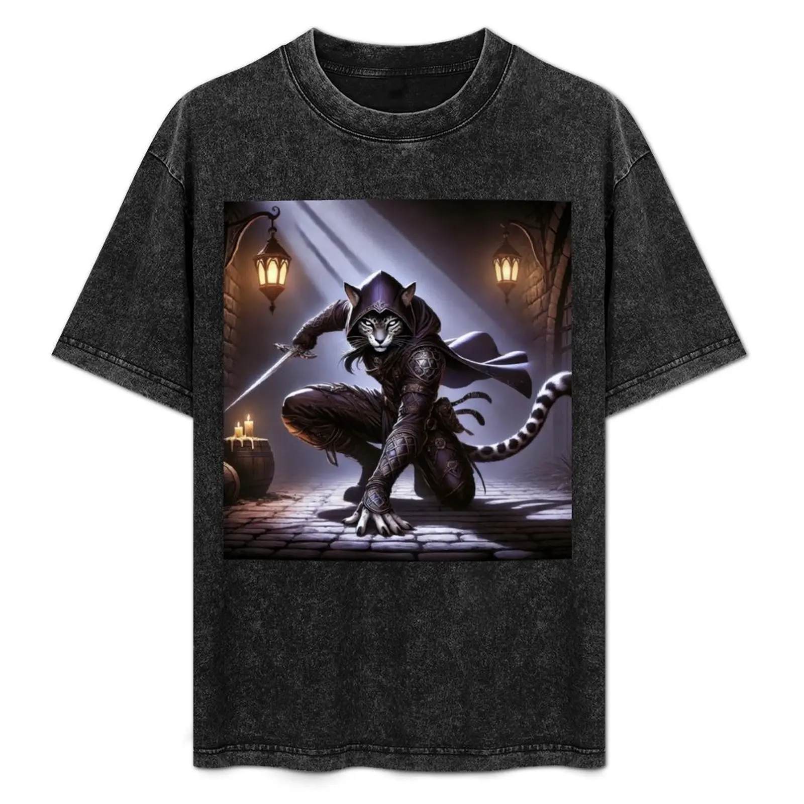 Tabaxi Assassin Rogue T-Shirt Funny t-shirt anime figures summer top men clothing