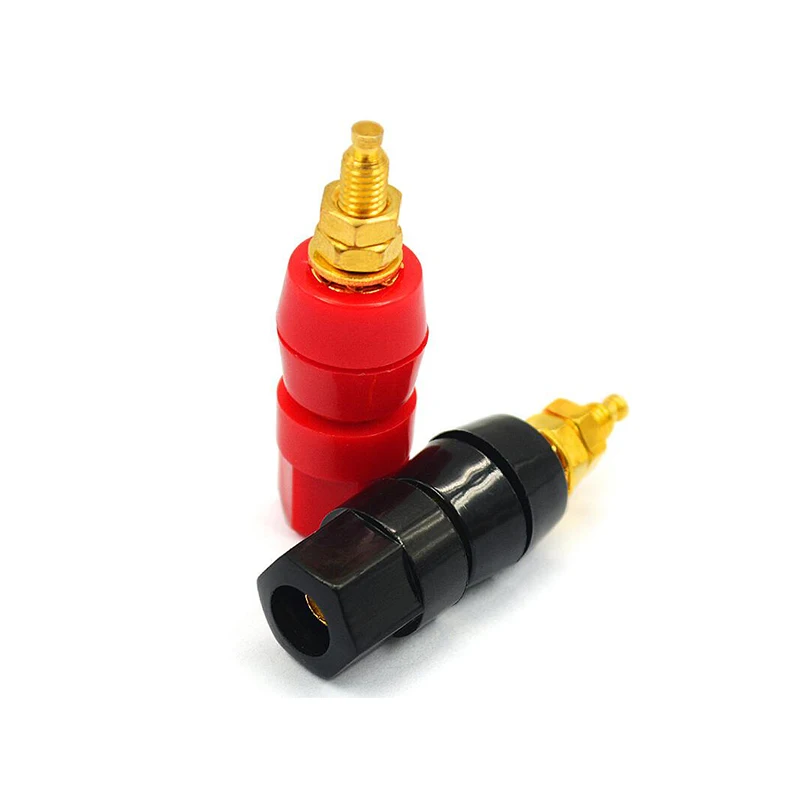 1pair(black+red) Terminals Red Black Connector Amplifier Terminal Binding Post Banana Speaker Plug Jack Adapter Socket