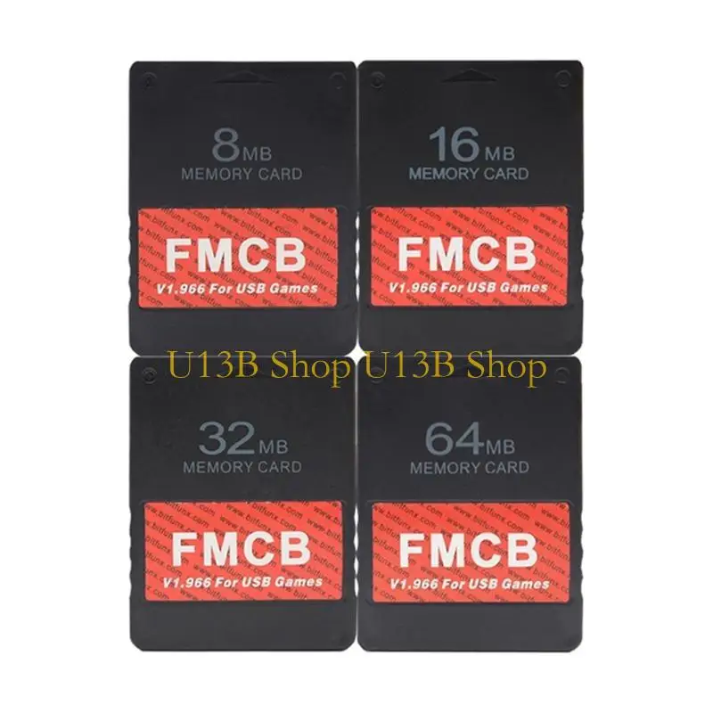 U13B FMCB v1.966 การ์ดหน่วยความจำการ์ดแฟลชแท่งอะแดปเตอร์สำหรับคอนโซลวิดีโอเกม PS1