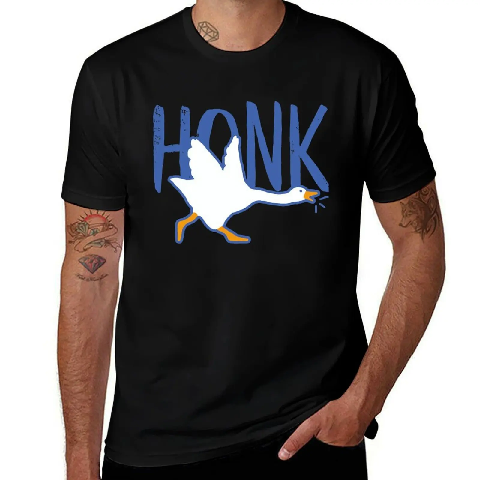 Honk Angry Geese Game Charging Funny PC T-Shirt t shirt man luxury T-Shirt