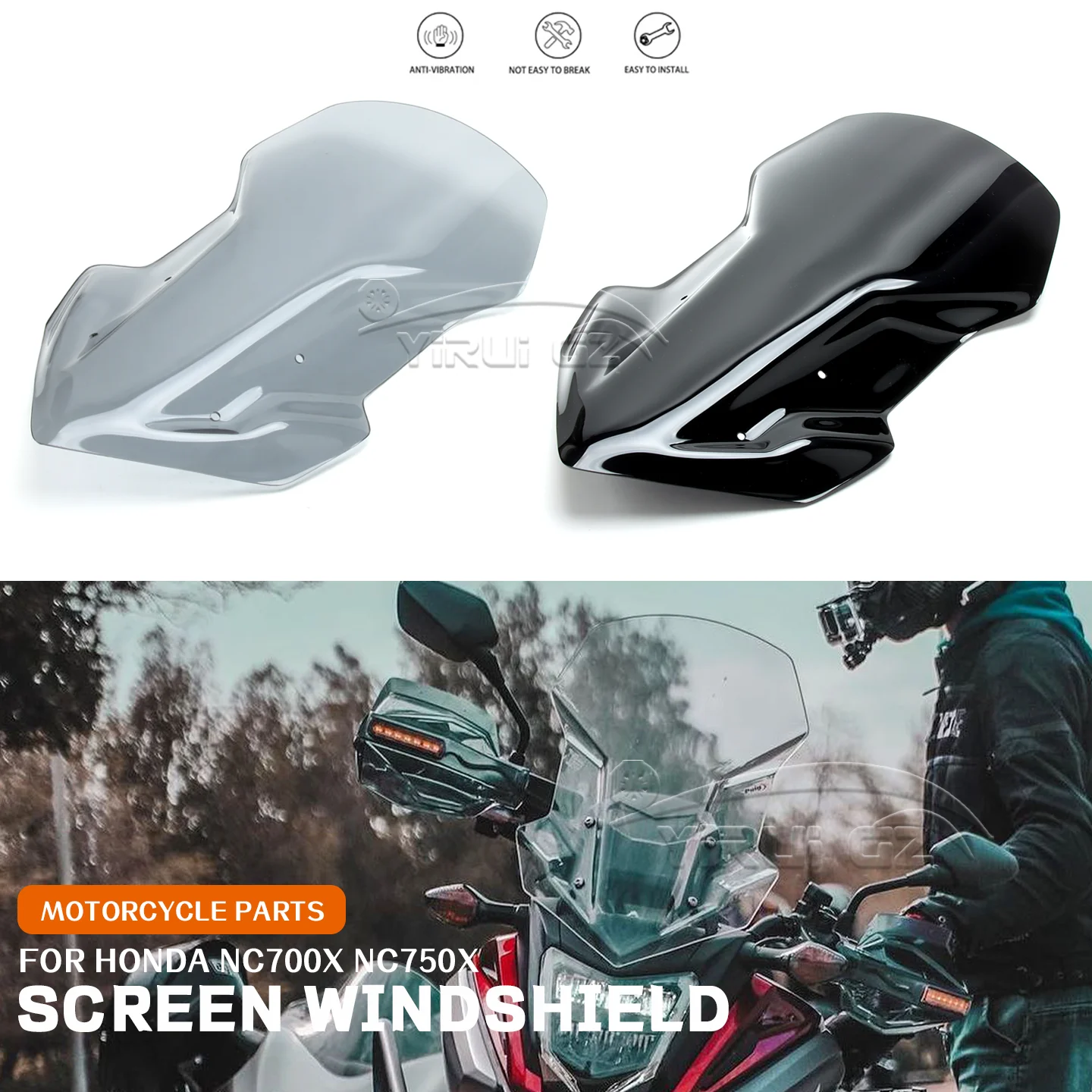 

For Honda NC700X NC750X NC 750 700 X NEW Motorcycle Accessories Wind Deflectors Windscreen Screen Windshield NC750 NC700 16-2019