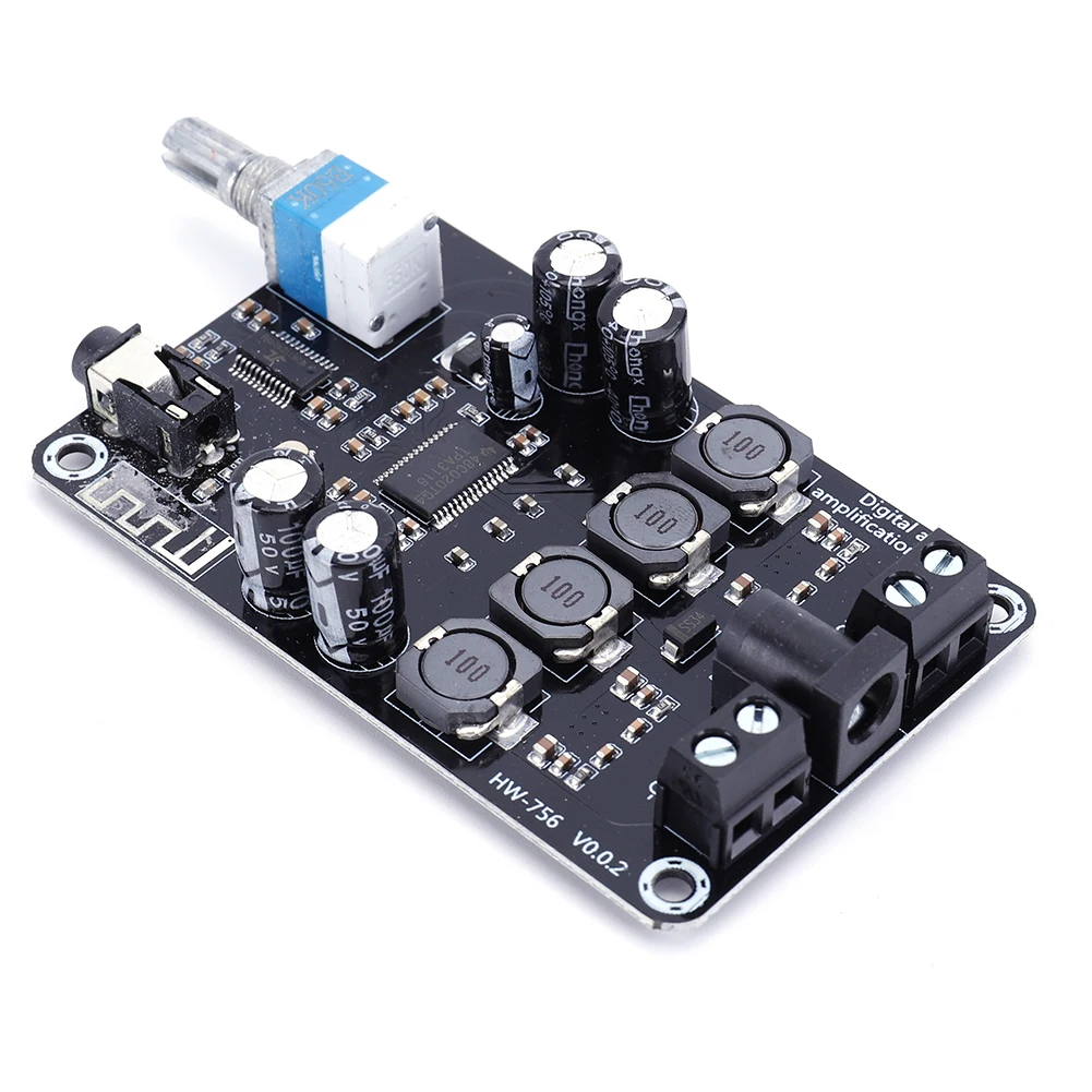 

TPA3118D2 50W+50W Adjustable Digital Audio Power Amplifier Board Bluetooth-Compatible 5.0 Digital Power Amplifier Board DC12-24V