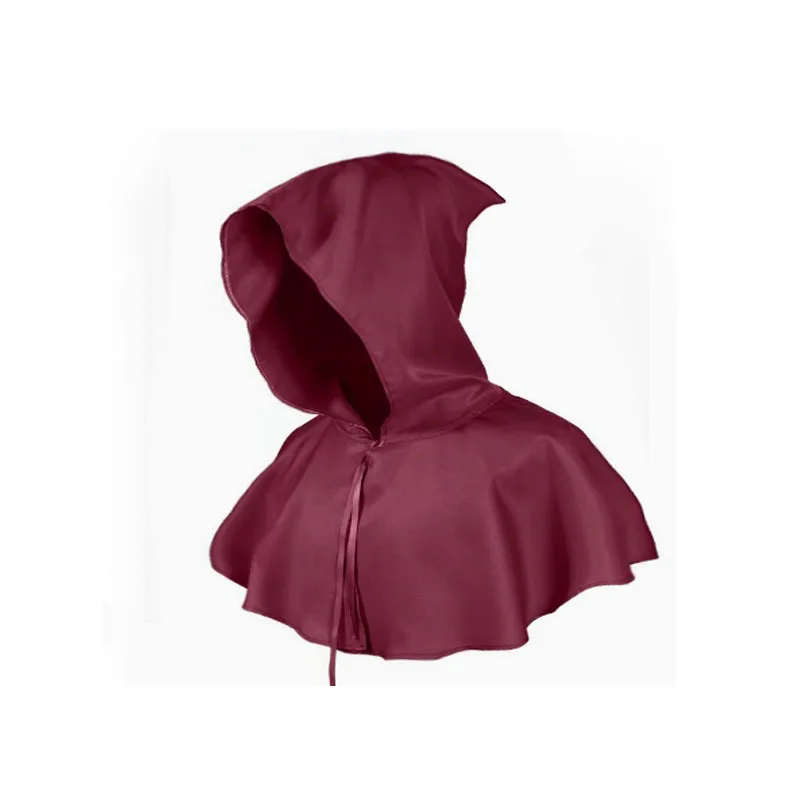 Mittelalterlicher Kapuzenumhang – Halloween-Kostüm-Schal & Cosplay-Umhang; Unisex, Kurzer Umhang für Rollenspielcharaktere (z.B. Ritter). – Detail 8