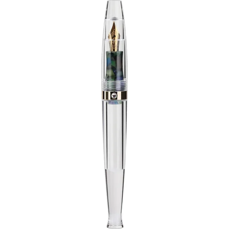 MAJOHN S5 Iridium przezroczyste wieczne pióro zakraplacz żywica 0.38mm/0.5mm o dużej pojemności przechowywać atrament pisanie atramentu prezent pióro piśmienne — zdjęcie produktu 7