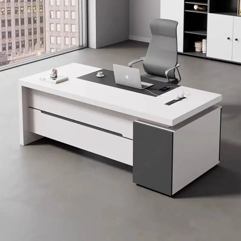 

Storage Designer Office Desks Simple Vintage Modern Drawers Office Desks White Luxury Cheap Schreibtisch Small Spaces Furniture