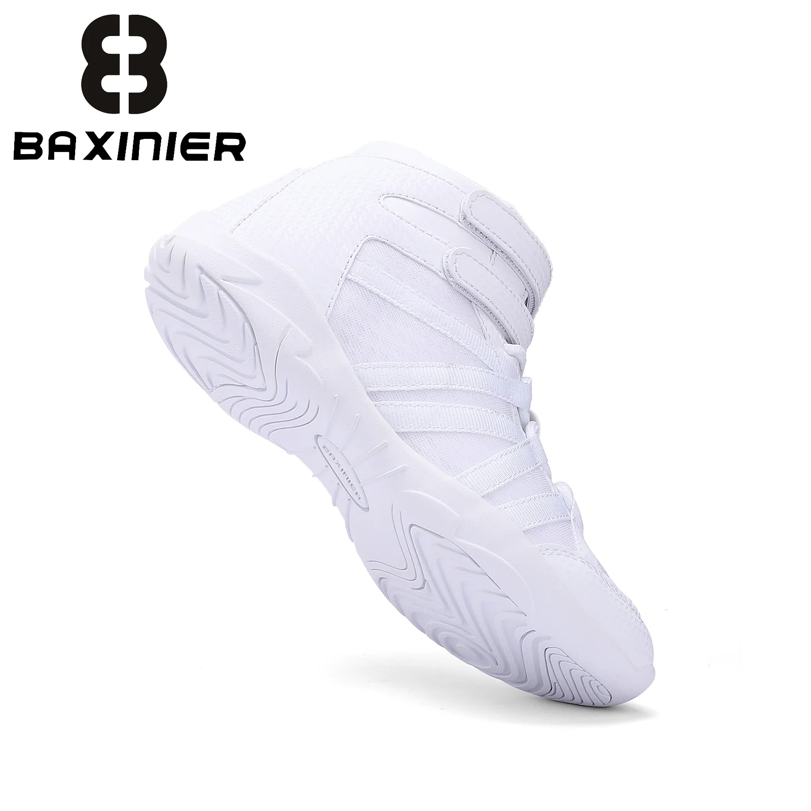 أحذية BAXINIER للفتيات باللون الأبيض عالية الجودة خفيفة الوزن لمسابقات الشباب والرقص أحذية رياضية للأطفال للتدريب على الأداء