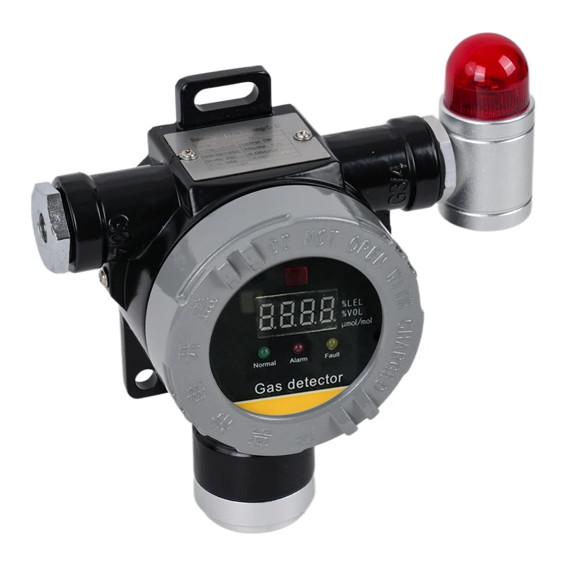 Detector de Gas Industrial a Prueba de Explosiones, Detector Fijo Individual para Metano, Propano, Acetileno, Amoníaco, Sulfuro de Hidrógeno