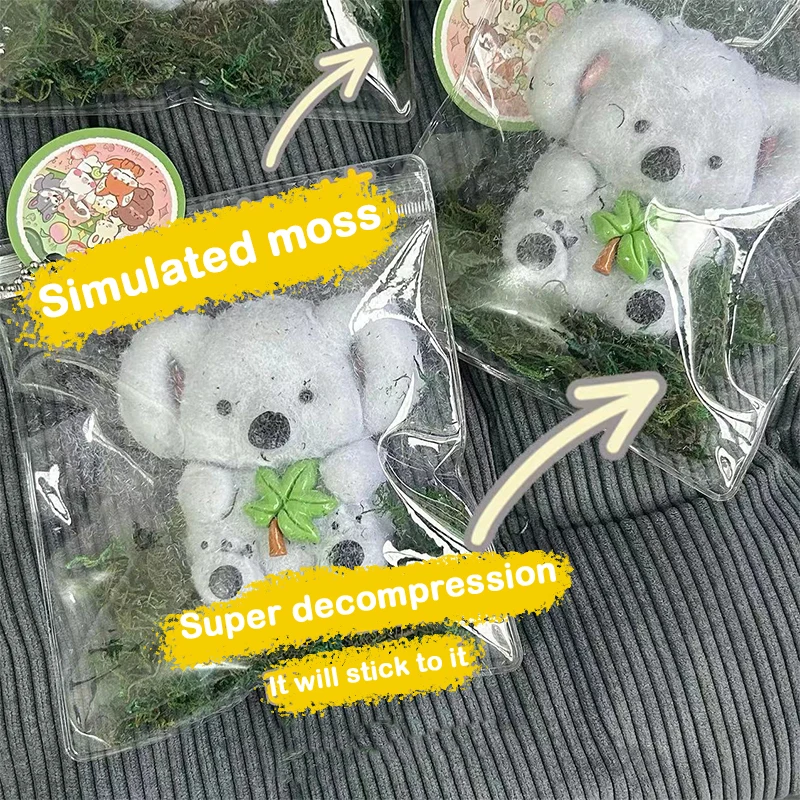 Cute Squishy Toy Koala Bear Mochi Soft Rubber Toy Bear Pinching Slow Rebound Decompression Vent Toy Stress Release Gift