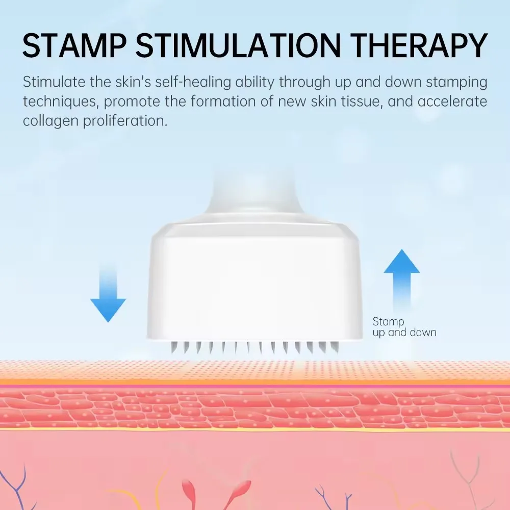 Adjustable Titanium Needle Derma Stamp Scalp Massager Infusion System 140 pins Micro needles Skin Rejuvenation Tool