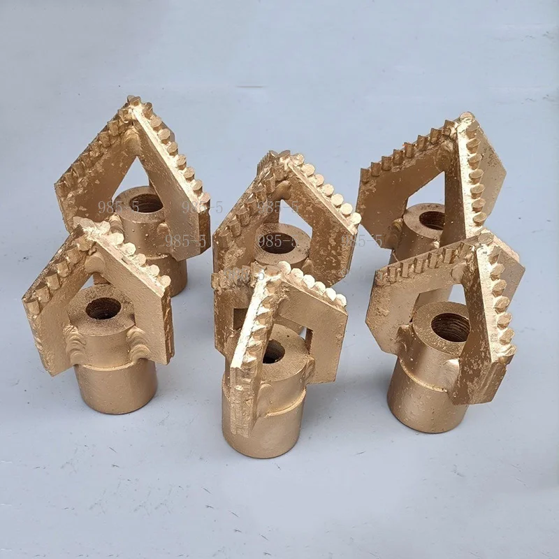 3 Blade Octagonal Alloy Drill Bit Three Wings Design Excavation Artesian Well Geological Drilling Rig Parts