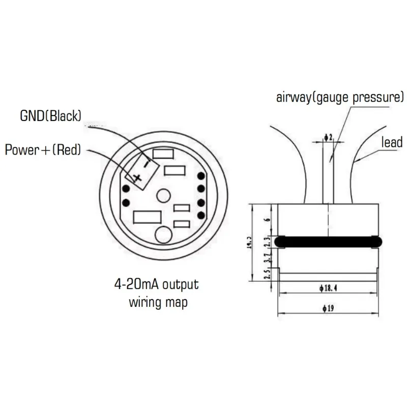 أجهزة استشعار ضغط الإشارة غير مكلفة 4-20 مللي أمبير لتطبيقات المياه والبترول