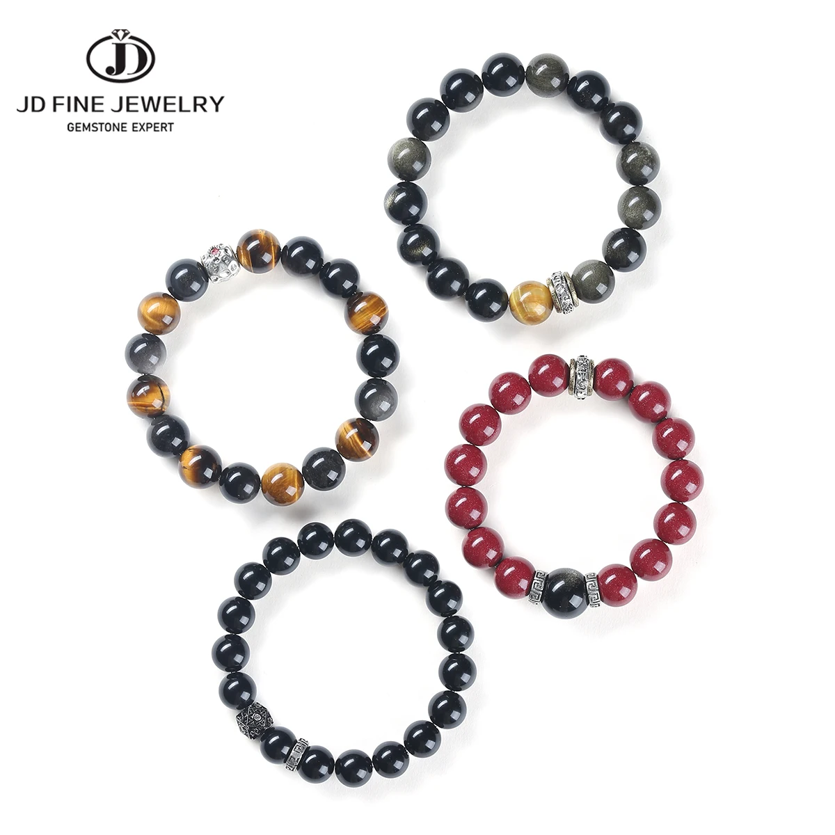 14mm 16mm Natural Tiger's Eye Pixiu Bracelet for Wealth Prosperity Good Luck Large Beads Mens Luxlury Jewelry Bracelets Gift