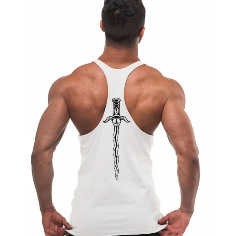 Canotta da palestra per bodybuilding da uomo – Camicia muscolare con gilet stringer, canottiera in cotone leggero per le sessioni di allenamento prolungate