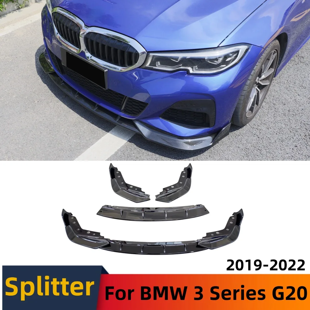 

Front Splitter Bumper Lip Spoiler Air Dam Deflector Facelift Tuning Accessories Body Kit For BMW 3 Series G20 G21 G28 2019-2022