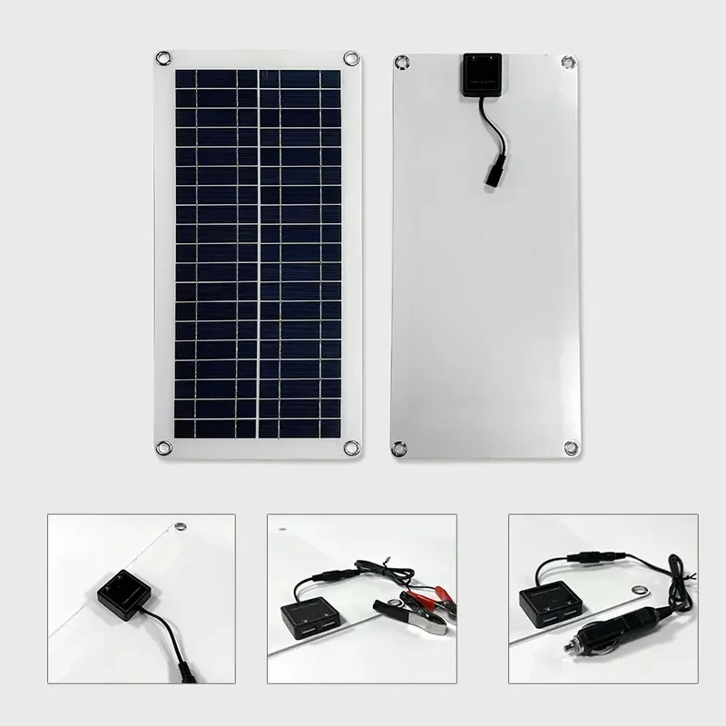 20W-1000W Solar Panel 12V Solar Cell 10A-100A Controller Solar Panel for Phone RV Car MP3 PAD Charger Outdoor Battery Supply