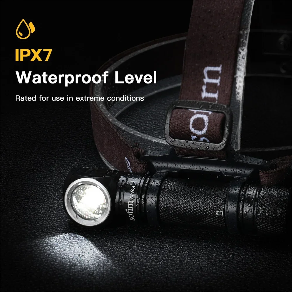 Sofirn-SP40A 1200lm كشافات TN-3535 18650 مصباح أمامي قابل لإعادة الشحن TIR Optics Lens USB C مصباح يدوي مع غطاء خلفي مغناطيسي