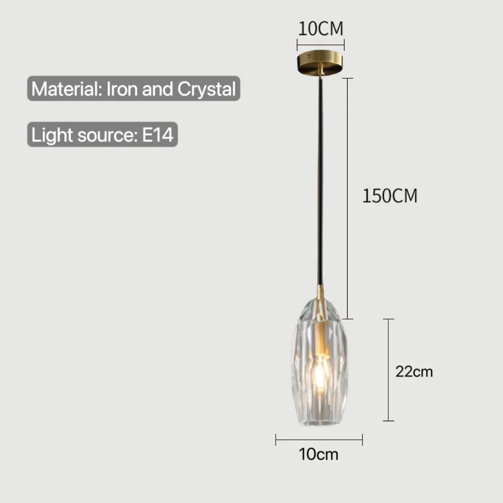 Kristal Hanglamp Slaapkamer Badkamer Restaurant Hanglamp Moderne Led Glazen Plafond Kroonluchters Decoratie Huis Binnenhotel