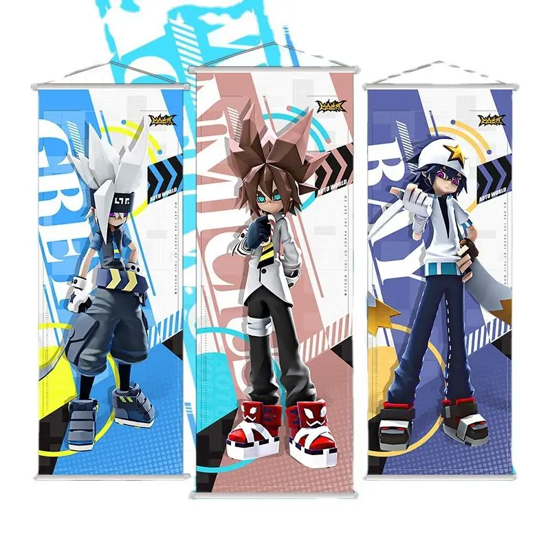 

Aotu World Anime Poster Scroll Silk Cloth Wall Art Room Decor Anmicius/Palos/Reid 25x70cm Fan Bedroom Decoration