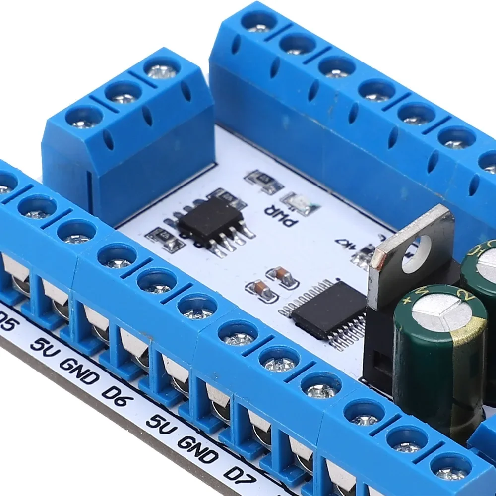 DC6-24V RS485 Sensor Module DS18B20 8-Channel 8-13MA R4DCB08 Board Digital Temperature Sensor Module for Paperless Recorder