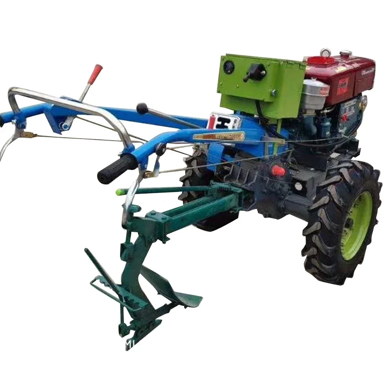 Machine agricole de labour hand tractor single plough ploughing trencher walk-behind tractor walking tractor diesel engine