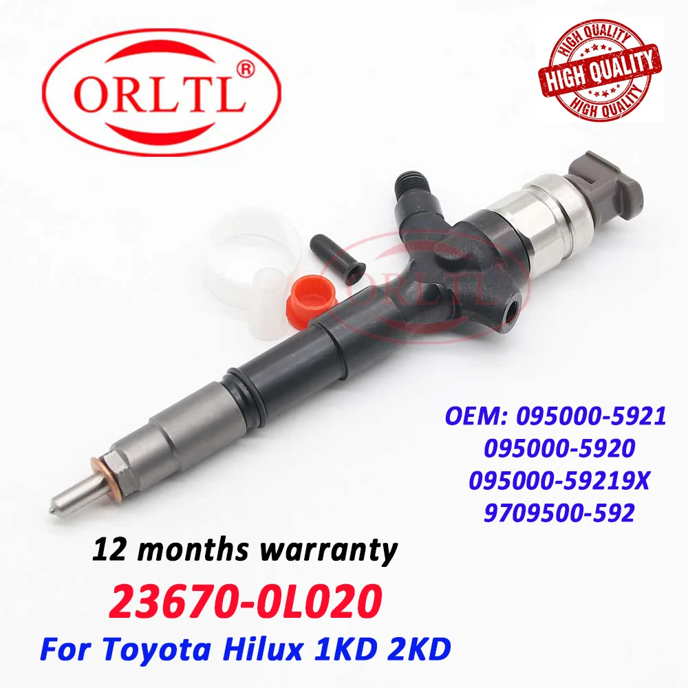 23670-0L020 For Toyota Hiace / Hilux 1KD-FTV 095000-5921 Diesel Injector 095000-5920 095000-59219X 9709500-592 23670-09070