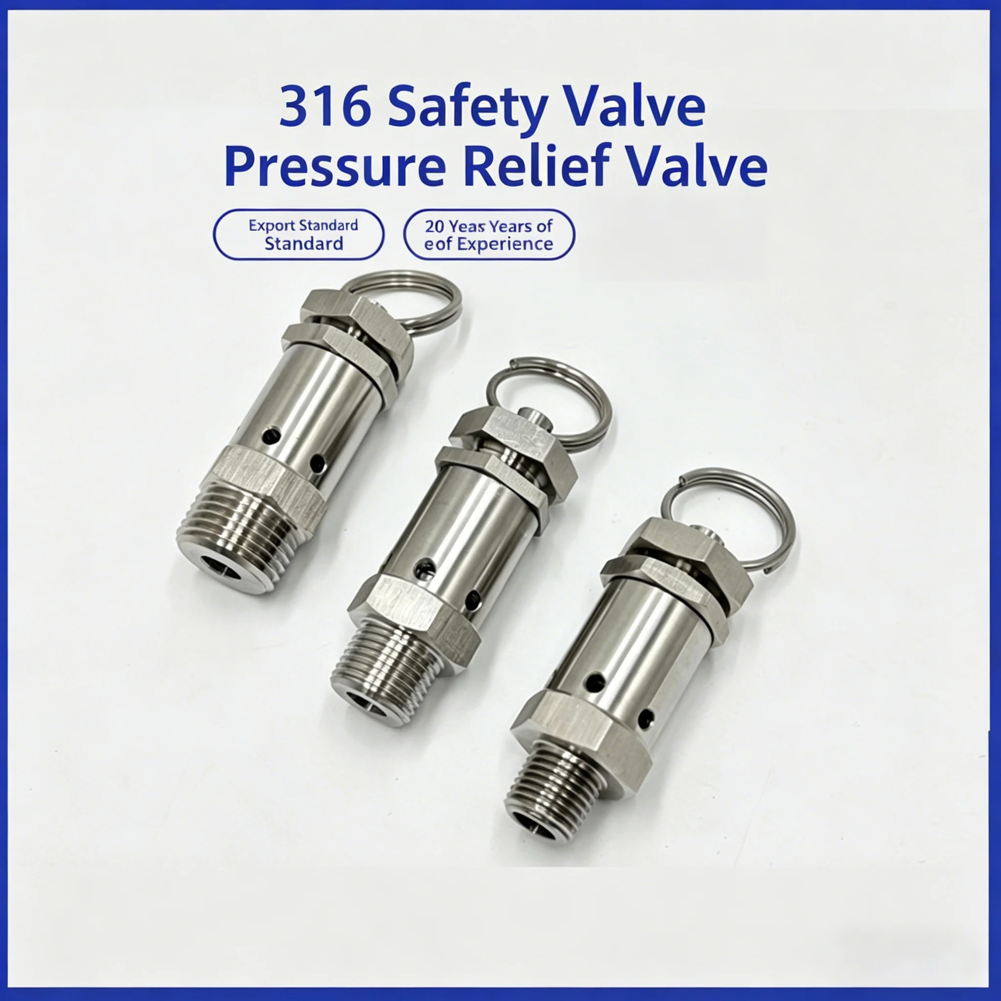 

304 Stainless Steel Valve Pressure Relief Valve Spring-type Air Compressor Pressure Cooker Valve Quick Installation