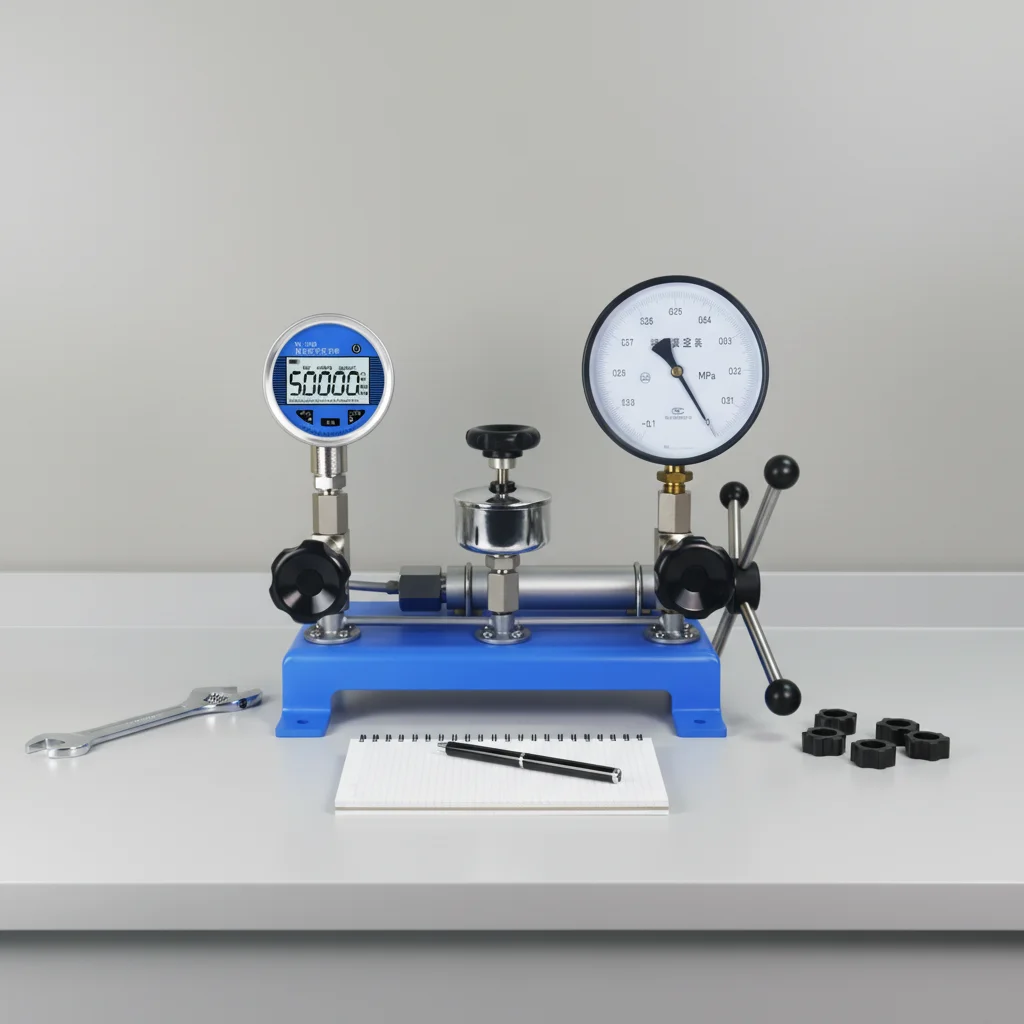XY-60 0-60MPa Manual Hydraulic Hand Pump Gauge Calibrator for Laboratory Pressure Calibration