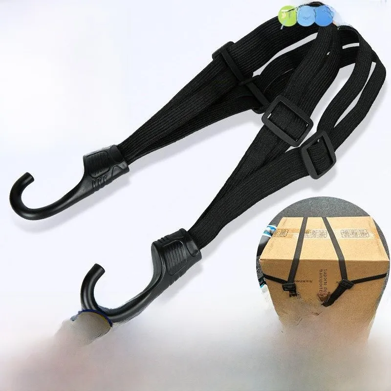 Corda elástica de borracha com gancho para assento de motocicleta e alça de bagagem, fixação de capacete, amarração de bolsa,...