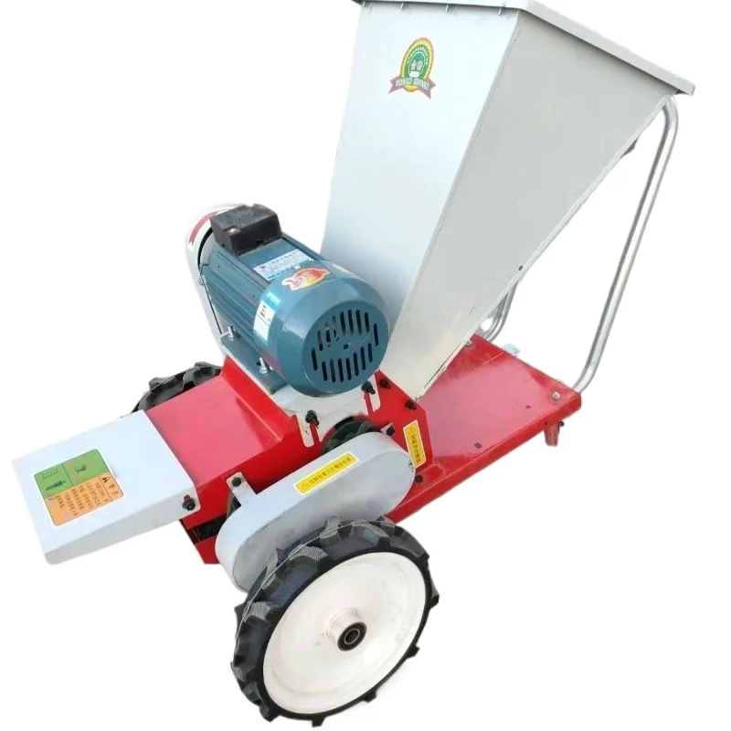 [Farm breeding] Portable mobile guillotine branch crusher straw garden original factory dry and wet high efficiency