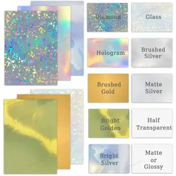 10 Sheet Holographic Printable Vinyl Sticker Paper A4 210*297mm Waterproof Self-adhesive Label Printing Paper for Inkjet Printer