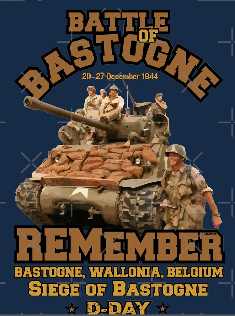 US Army D-DAY Veterans 1944 Normandy Battle of Bastogne T-Shirt Short Sleeve Casual 100% Cotton O-Neck Mens T-shirt Size S-3XL view 6