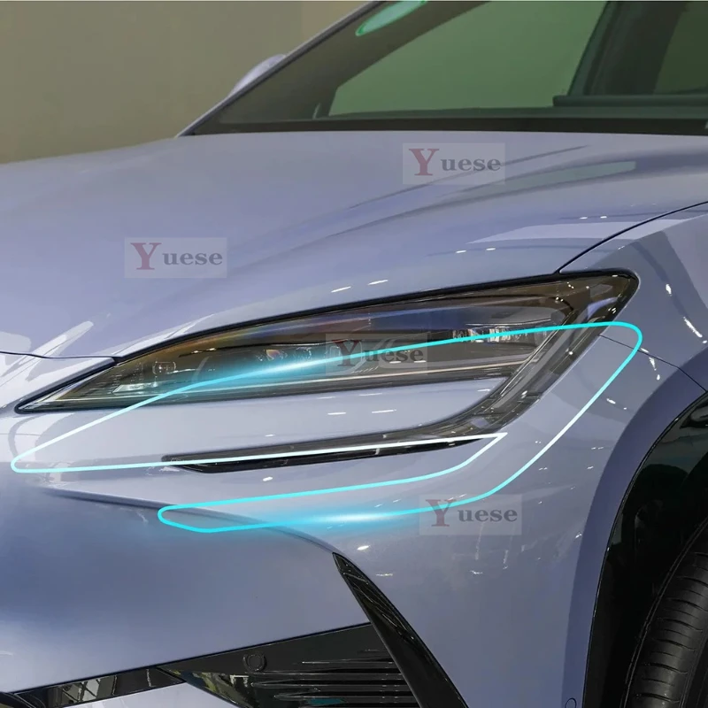 

For BYD Sealion 7 EV 2024 2025 2 Pcs Car Headlight Protective Film Transparent Smoked Black TPU Sticker