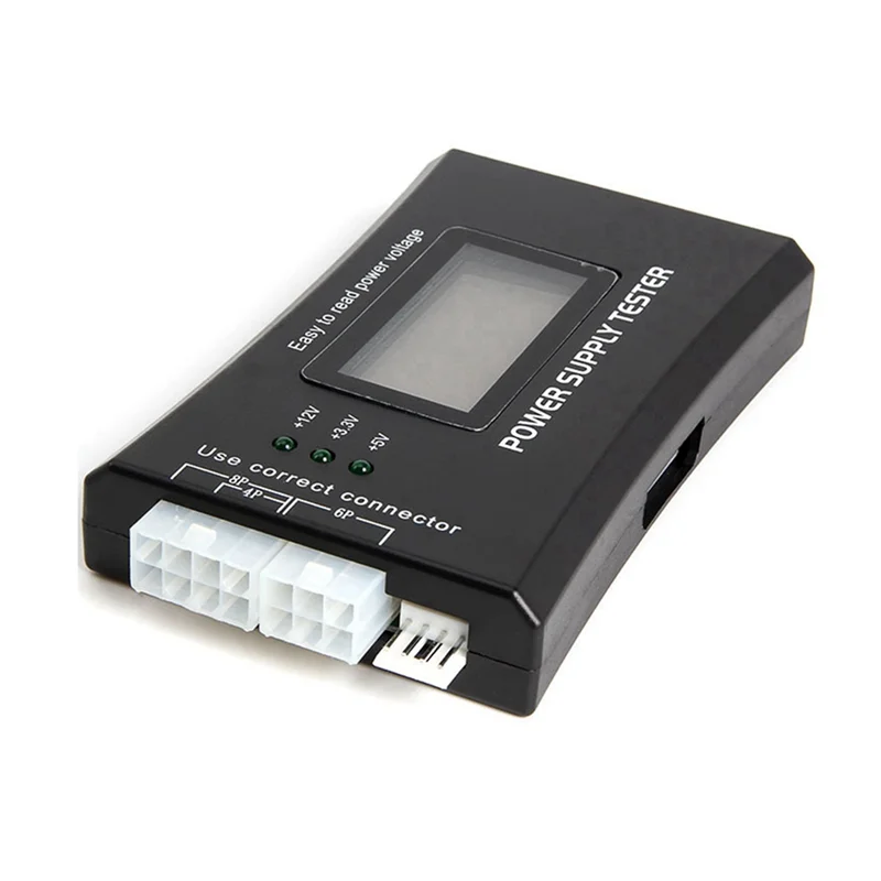 New!!ATX Power Detection Tool Computer Host Power Tester Portable Metal Shell LCD Display Case Power Tester