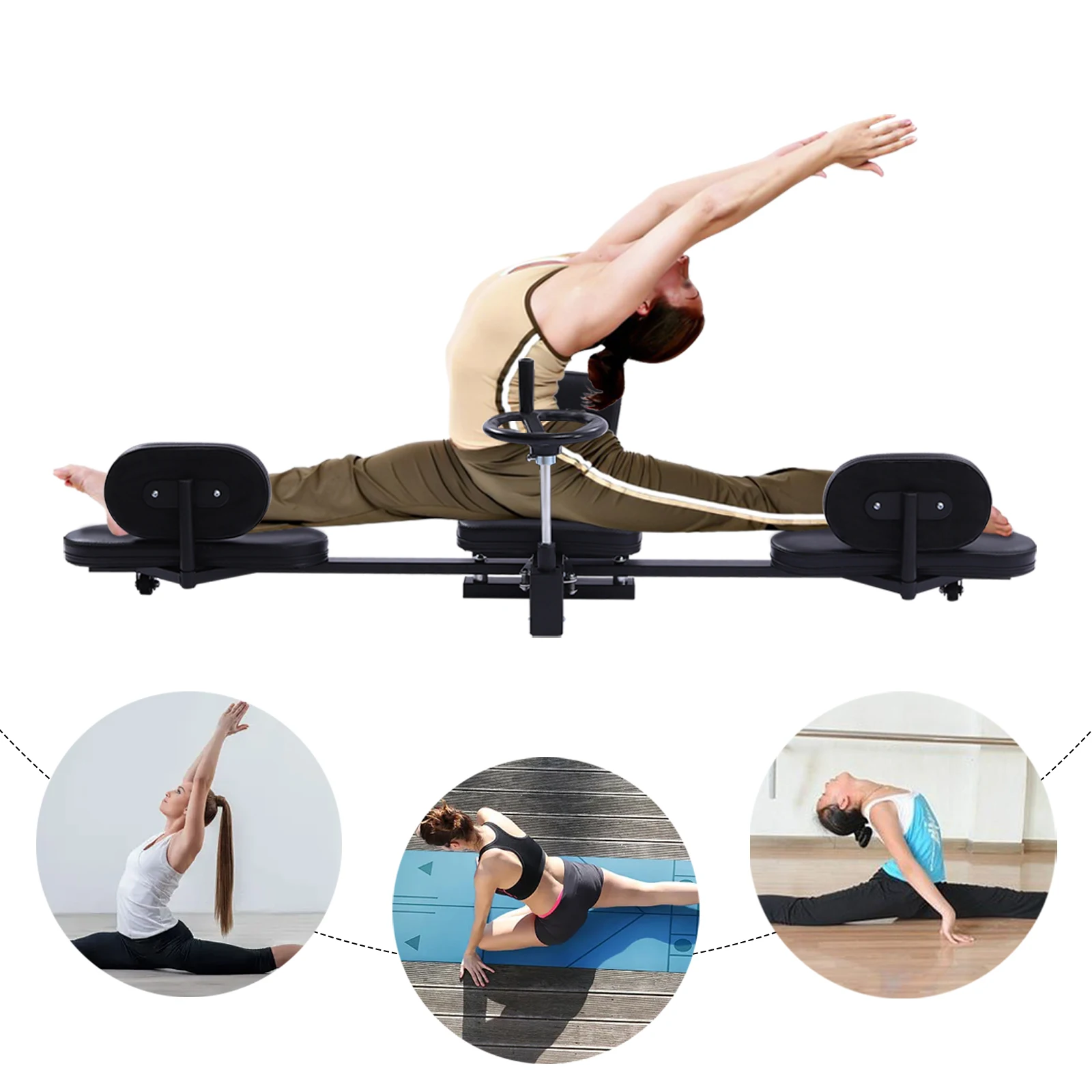 Leg Stretcher 3 Bar Leg Split Stretching Machine Flexibility Stretching Equipment for Ballet Yoga Dance Martial Arts Home Gym