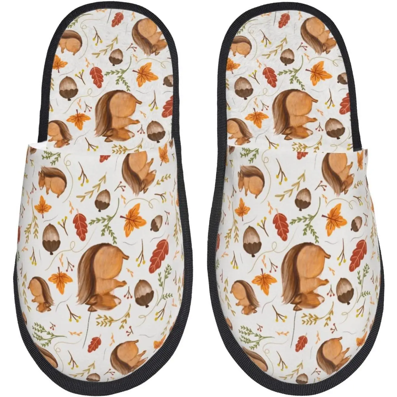 

Женские тапочки с принтом белки, домашняя меховая обувь, мужская парная обувь, теплые женские и мужские домашние и уличные плюшевые домашние тапочки