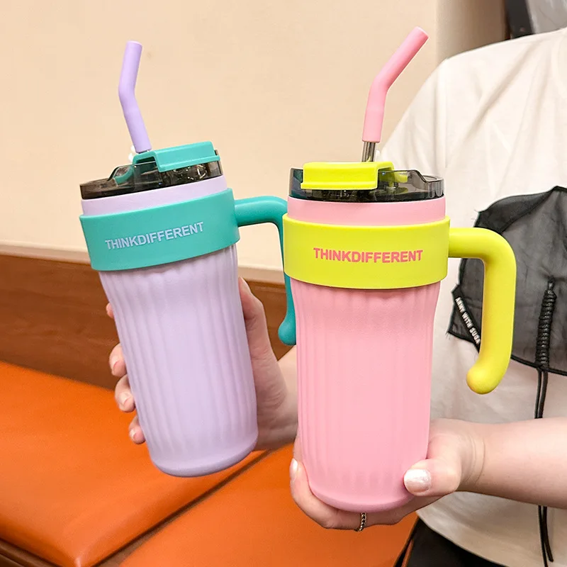 860ML Large Capacity Coffee Cup Tumbler Water Cups Car Thermos Bottle Stainless Steel Ice Bomber Tazas Outdoor Sport Insulated