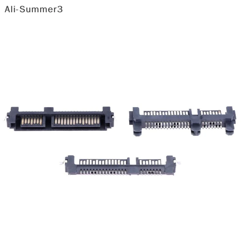 5pcs SATA Interface Socket SSD Solid State Drive Seat 7+15P 22PIN Male Connector Seat Sinking Plate Patch Type Connector Port