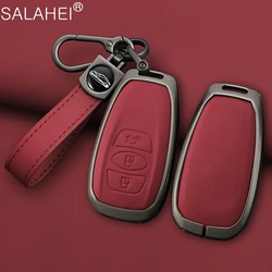 Leather Car Key Case Cover For Subaru BRZ STI XV SV Forester Legacy Outback Crosstrek Impreza WRX Ascent Keychain Accessories