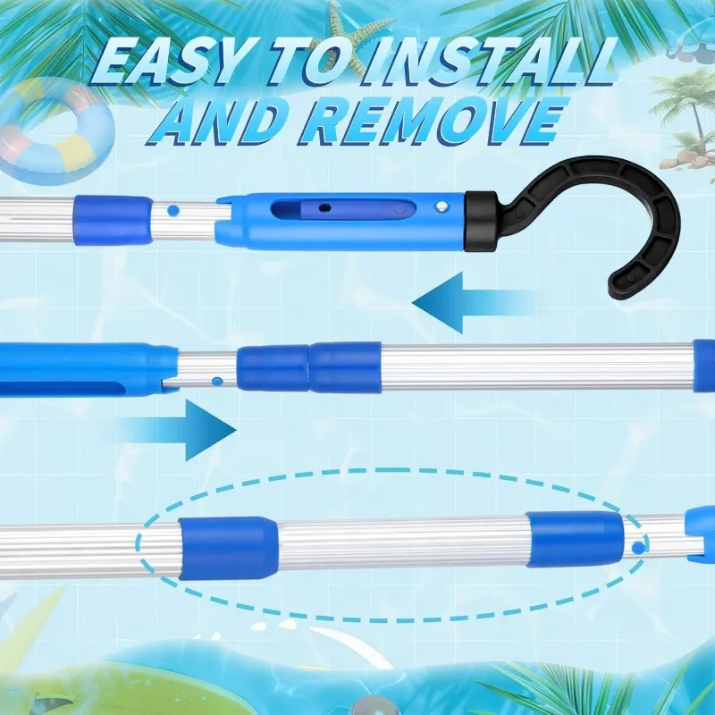 【Price Drop !!】Hook For All Robotic Pool Cleaner With Telescopic Pole Adjustable Hook Cleaning Pole For Grabbing Robotic Vacuum