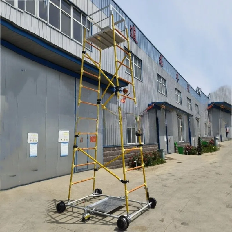 Track maintenance  catenary ladder car railway power failure  operation platform can extend maintenance ladder car