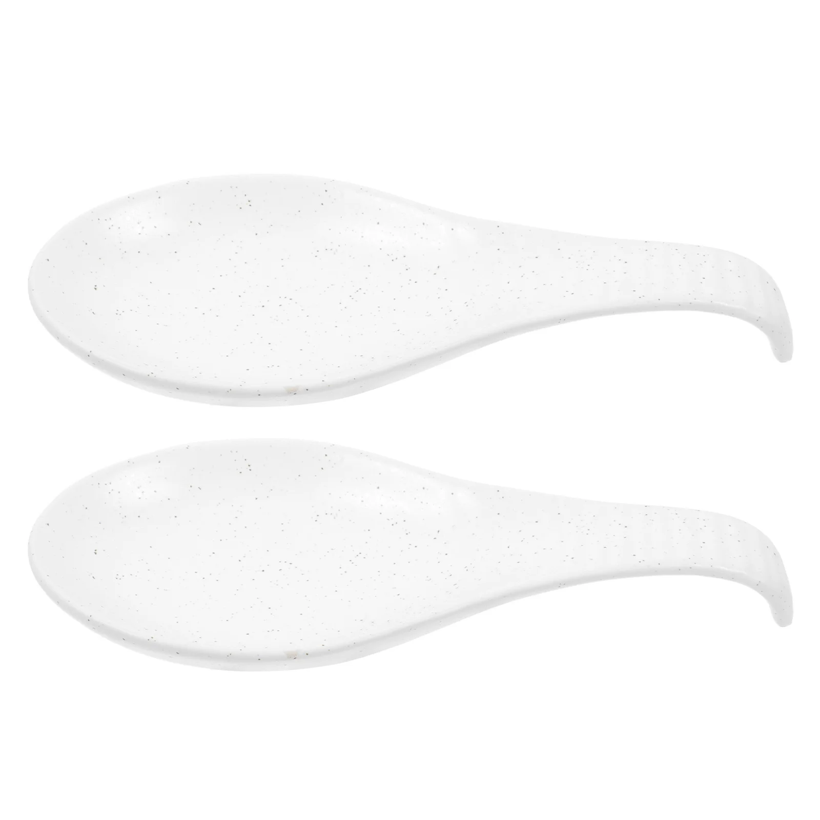 

2Pcs Ceramic Spoon Rest Set European Style Kitchen Counter Decor Space Saving Utensil Holder for Stove Top Dishwasher Safe