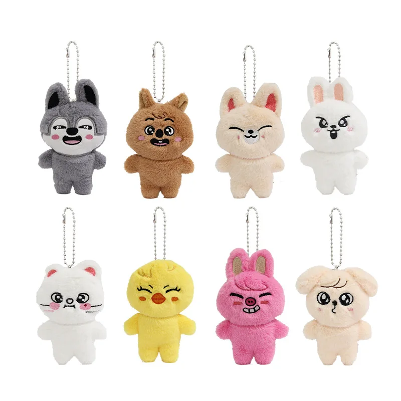 

New SKZOO Stray Kids10cm Emoji Plush Doll Keychain Mini Plush Doll Pendant Toy Doll Bag Pendant Children's Festival Gift