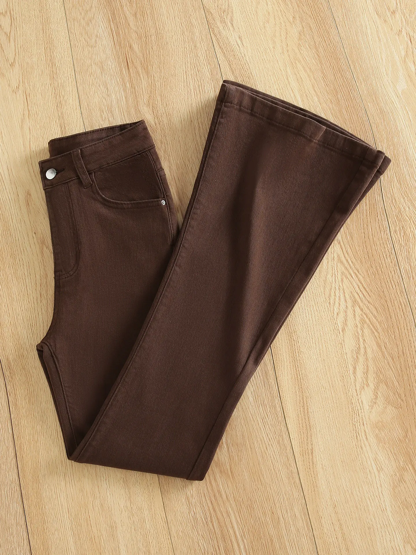 

Женские расклешенные джинсы в американском стиле ретро, весна-осень, новая мода, облегающие брюки с высокой талией, простые универсальные джинсовые брюки для девочек